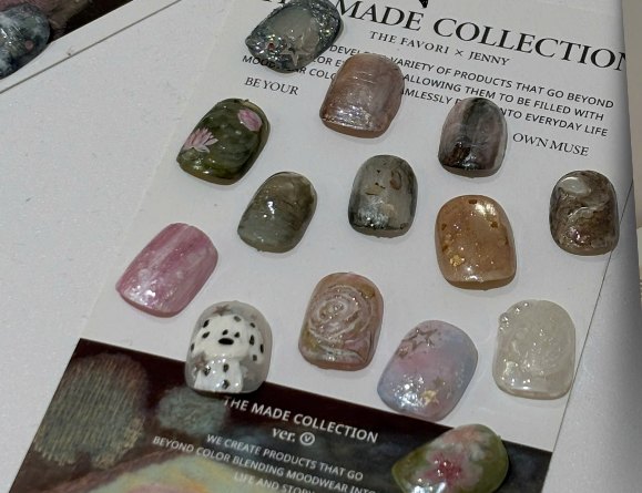 Hand-painted sample nails from The Made Collection